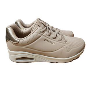 Skechers Uno Shimmer Away Women’s 12 Neutral Air‑Cooled Memory Foam NWT